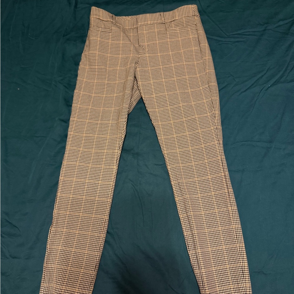 Women’s Tan Checkered Pants